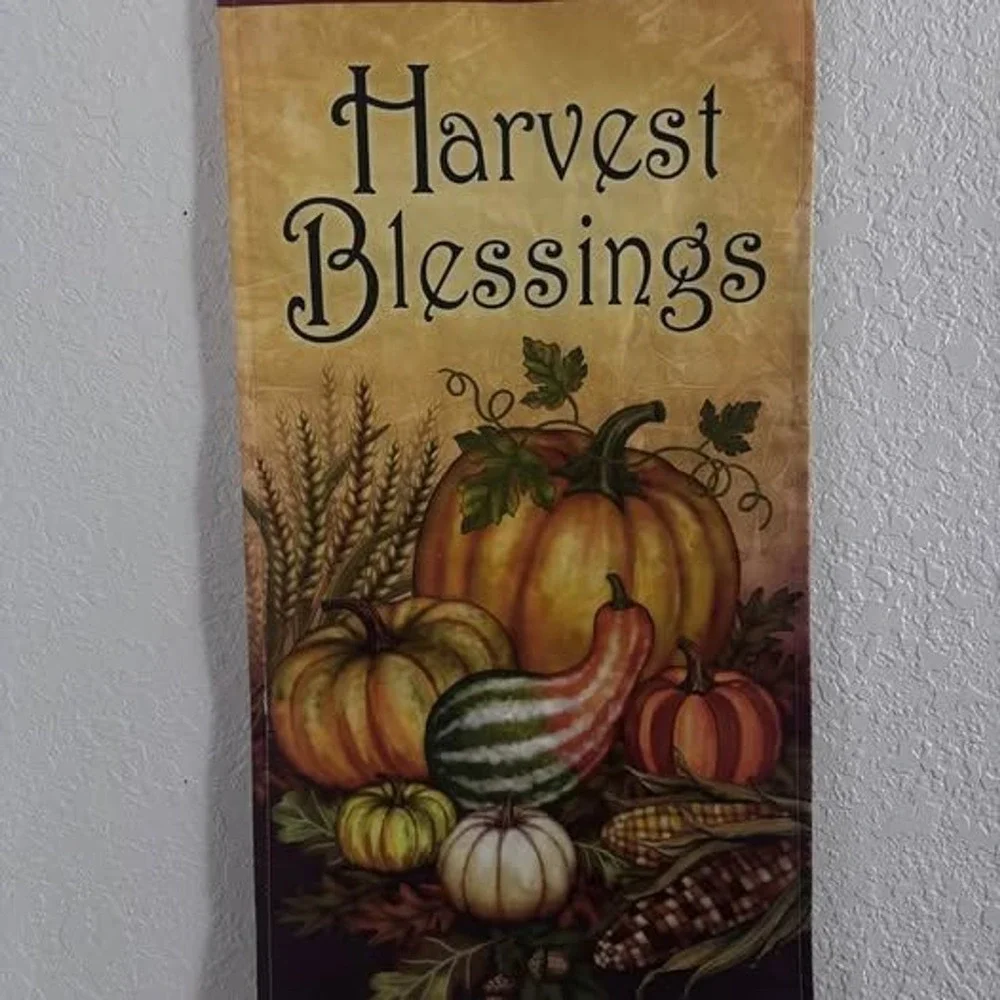 Harvest Blessings Fabric Wall Hanging